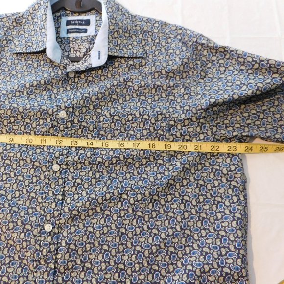 Lot of 2 Sedyrak Dress Shirt Regular Fit Long Sleeve Button Down Business Casual - Picture 9 of 13